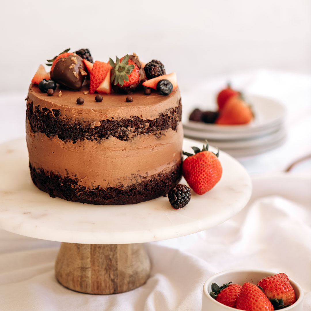 Pastel de chocolate y frutos rojos – mieldeoliva